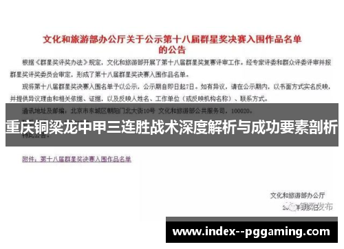 重庆铜梁龙中甲三连胜战术深度解析与成功要素剖析 重庆铜梁龙中甲三连胜战术深度解析与成功要素剖析
